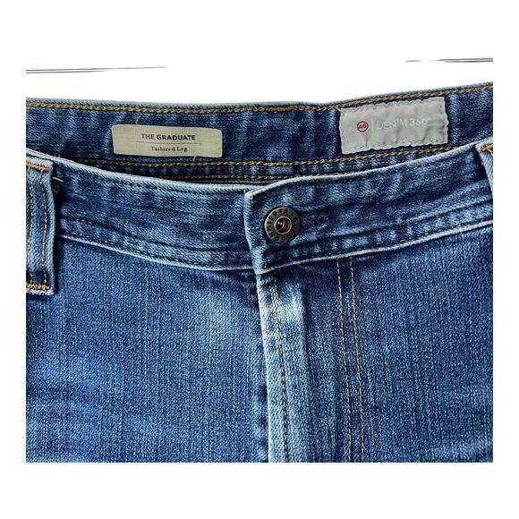 AG Adriano Goldschmied The Graduate Men's Tailored Leg Jeans 38x34 Dark Wash USA - Picture 3 of 8